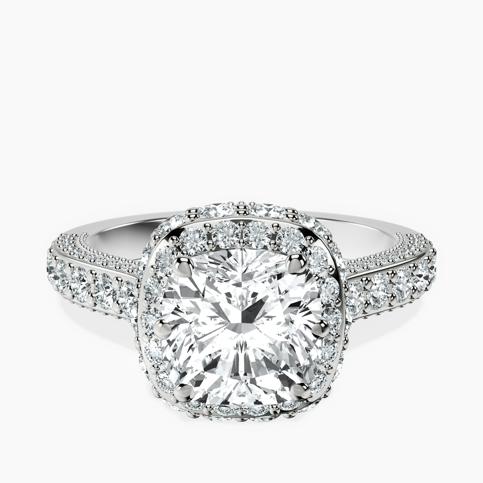 10kt White Gold Luxoré Vintage Allure Lab Diamond Ring front image