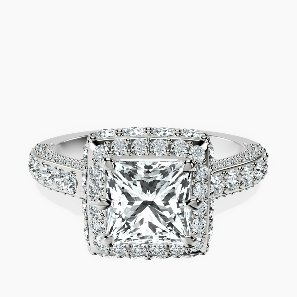 10kt White Gold Luxoré Vintage Allure Lab Diamond Ring front image