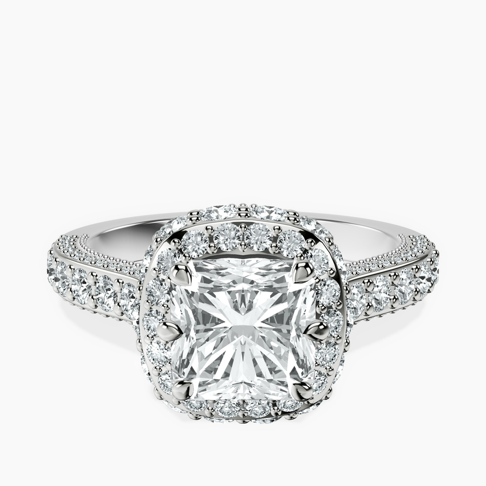 10kt White Gold Luxoré Vintage Allure Lab Diamond Ring front image