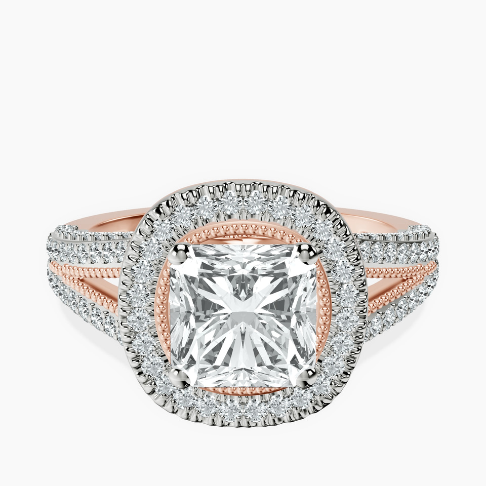 18ct Rose Gold Opulenté Antique Halo Lab Diamond Ring front image