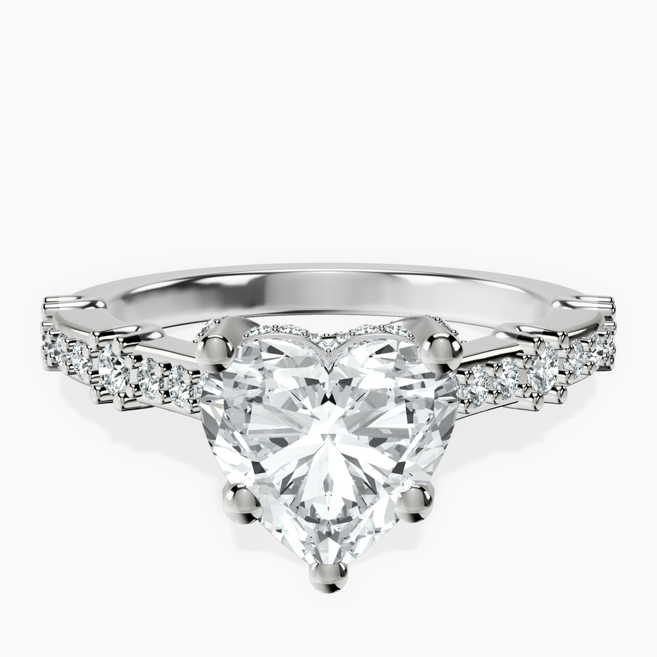 10kt White Gold Odyssey Hidden Halo Lab Diamond Ring front image