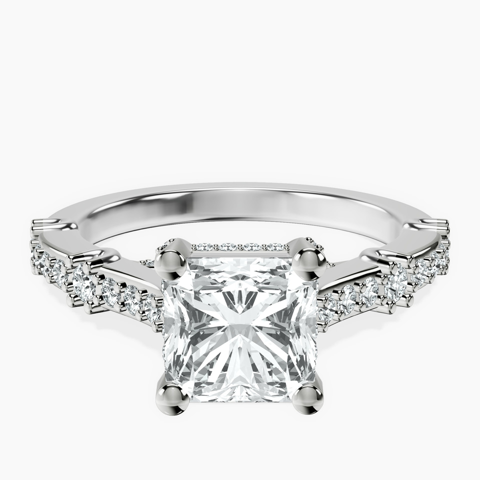 10kt White Gold Odyssey Hidden Halo Lab Diamond Ring front image