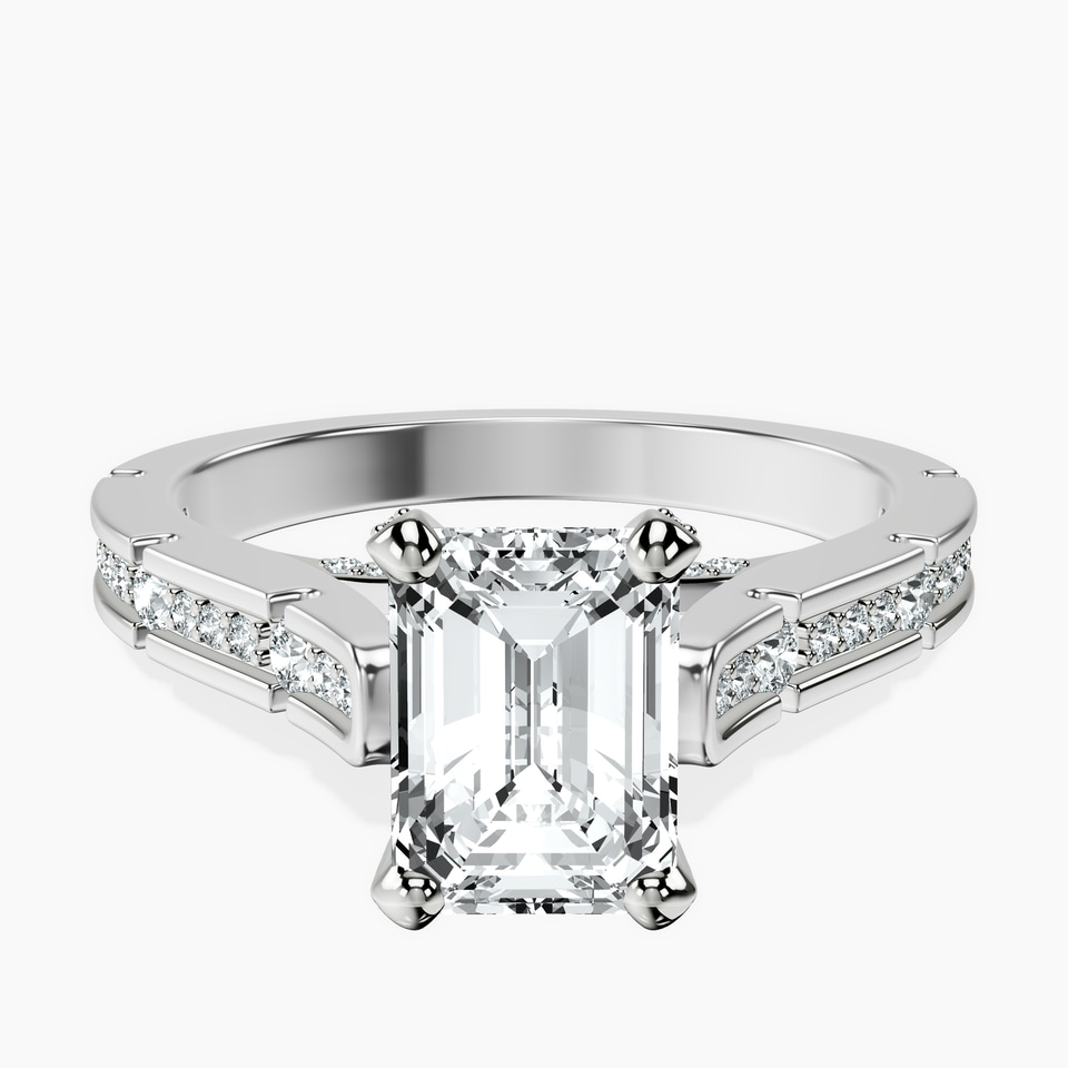 10kt White Gold Delphie Channel Set Lab Diamond Ring front image
