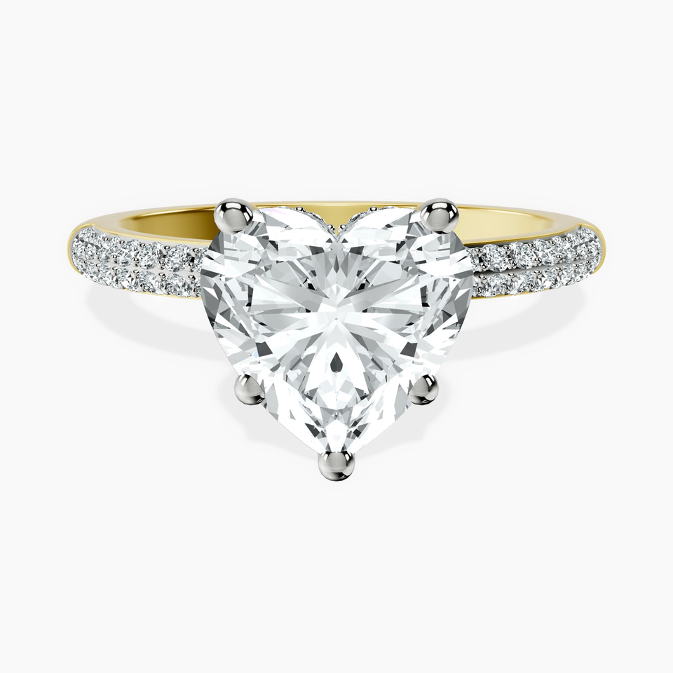 14ct Yellow Gold Eloa Secret Halo Lab Diamond Ring front image
