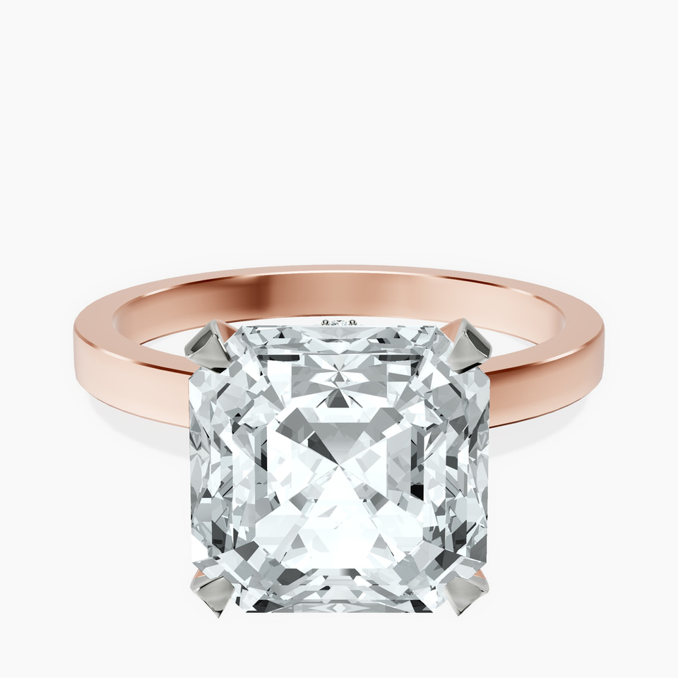 10kt Rose Gold Ember Secret Halo Lab Diamond Ring front image