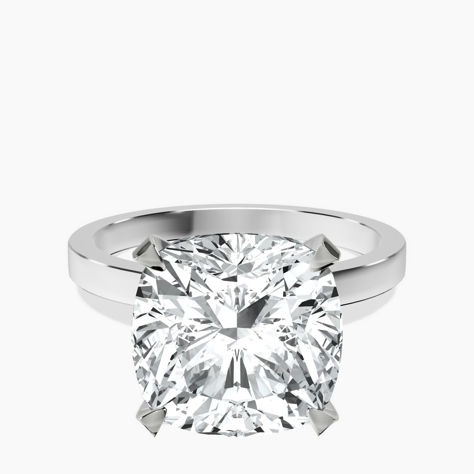 Platinum Ember Secret Halo Lab Diamond Ring front image