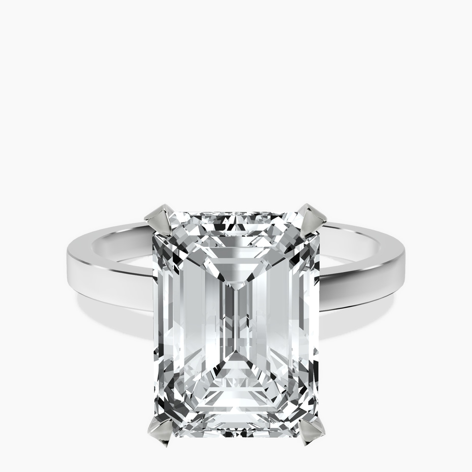 Platinum Ember Secret Halo Lab Diamond Ring front image