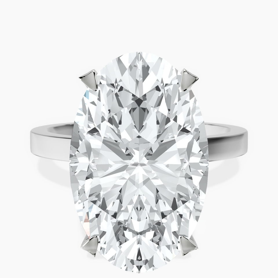 Platinum Ember Secret Halo Lab Diamond Ring front image