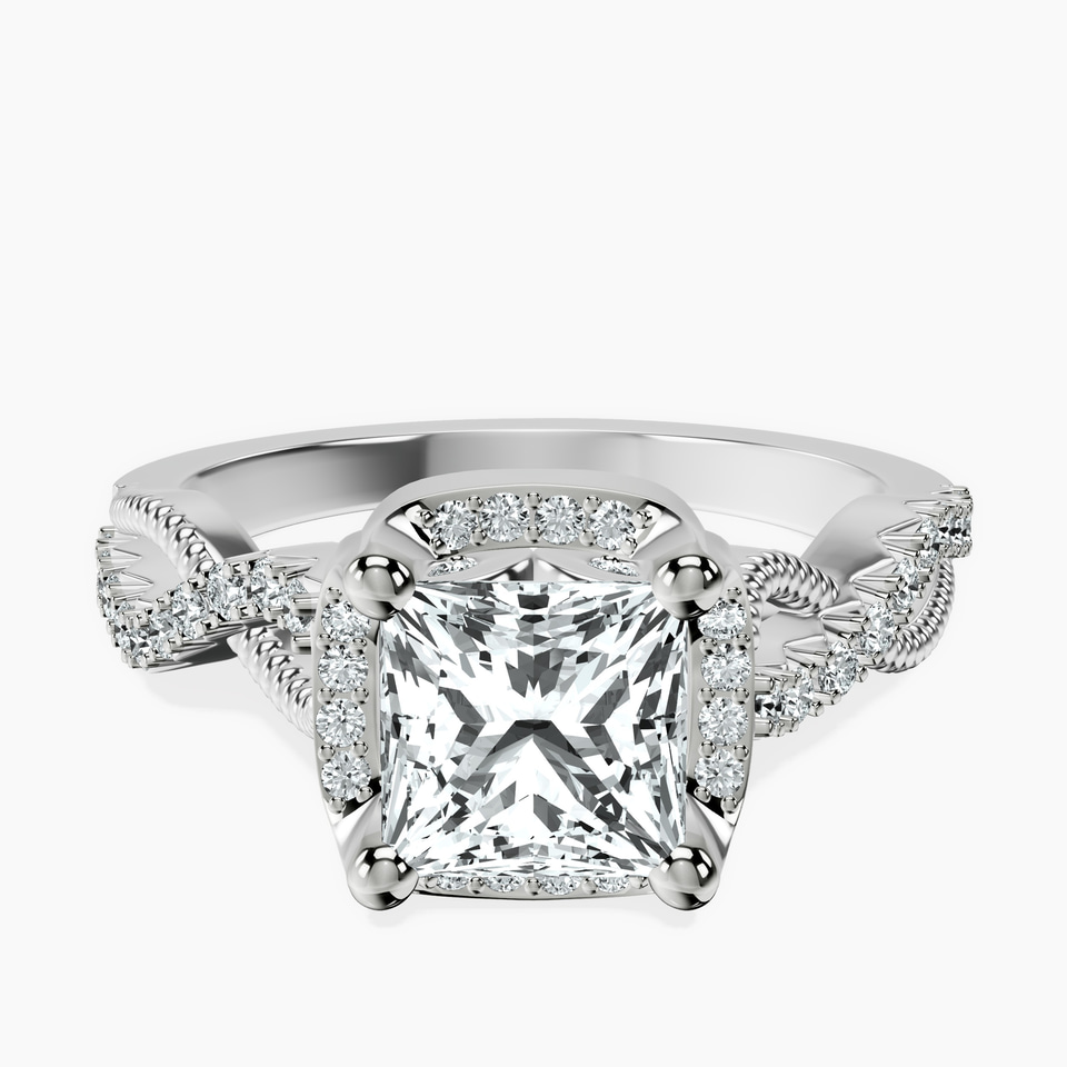 Platinum Astoré Channel Glided Lab Diamond Ring front image