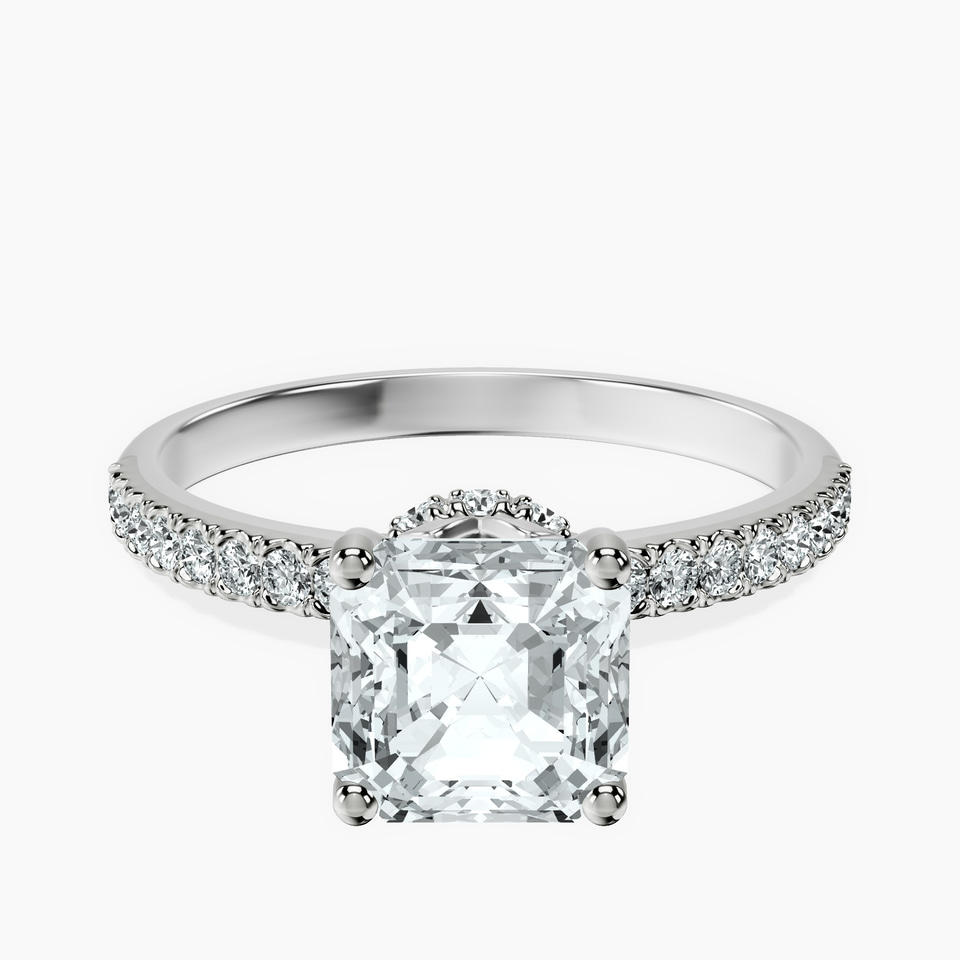 9ct White Gold Olivia Secret Halo Lab Diamond Ring front image