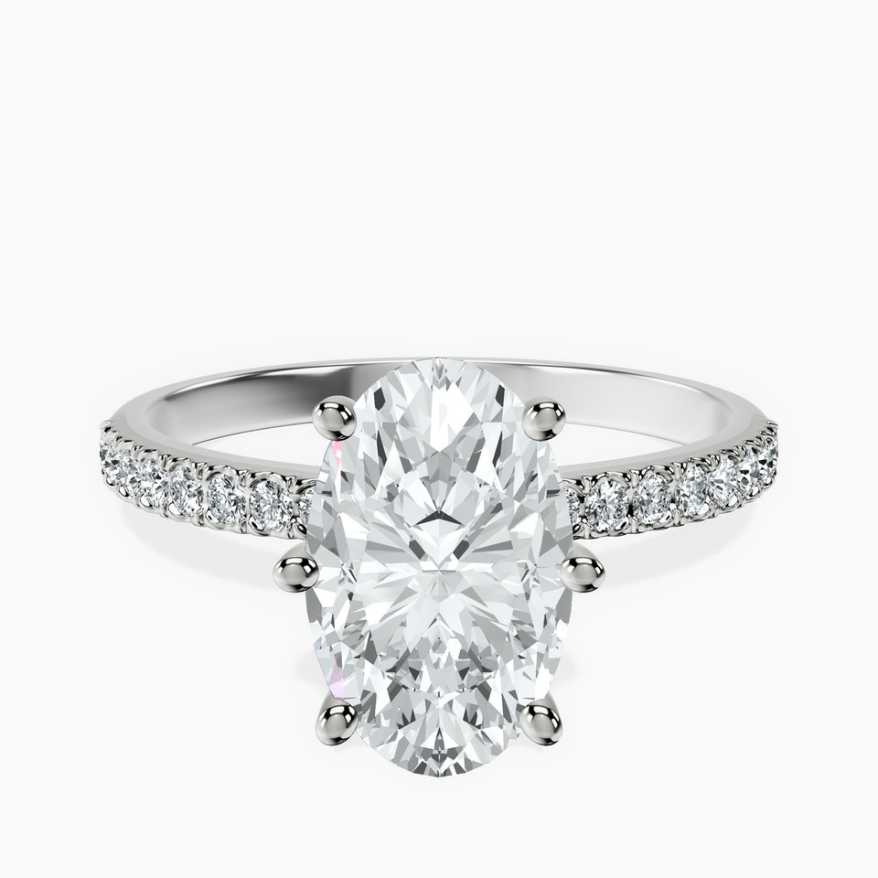 9ct White Gold Olivia Secret Halo Lab Diamond Ring front image