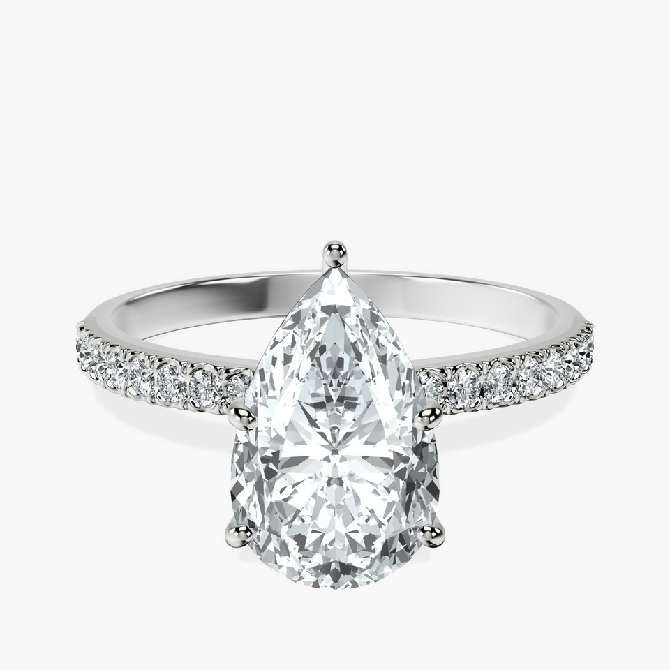9ct White Gold Olivia Secret Halo Lab Diamond Ring front image