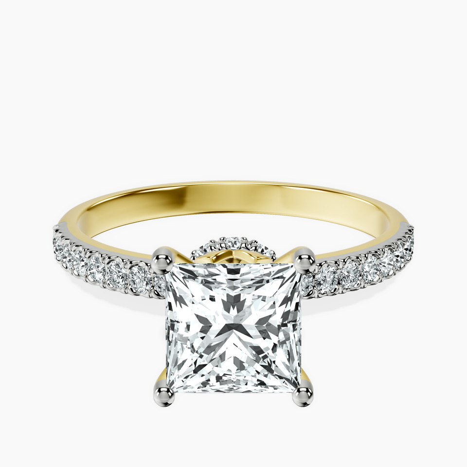 14kt Yellow Gold Olivia Secret Halo Lab Diamond Ring front image