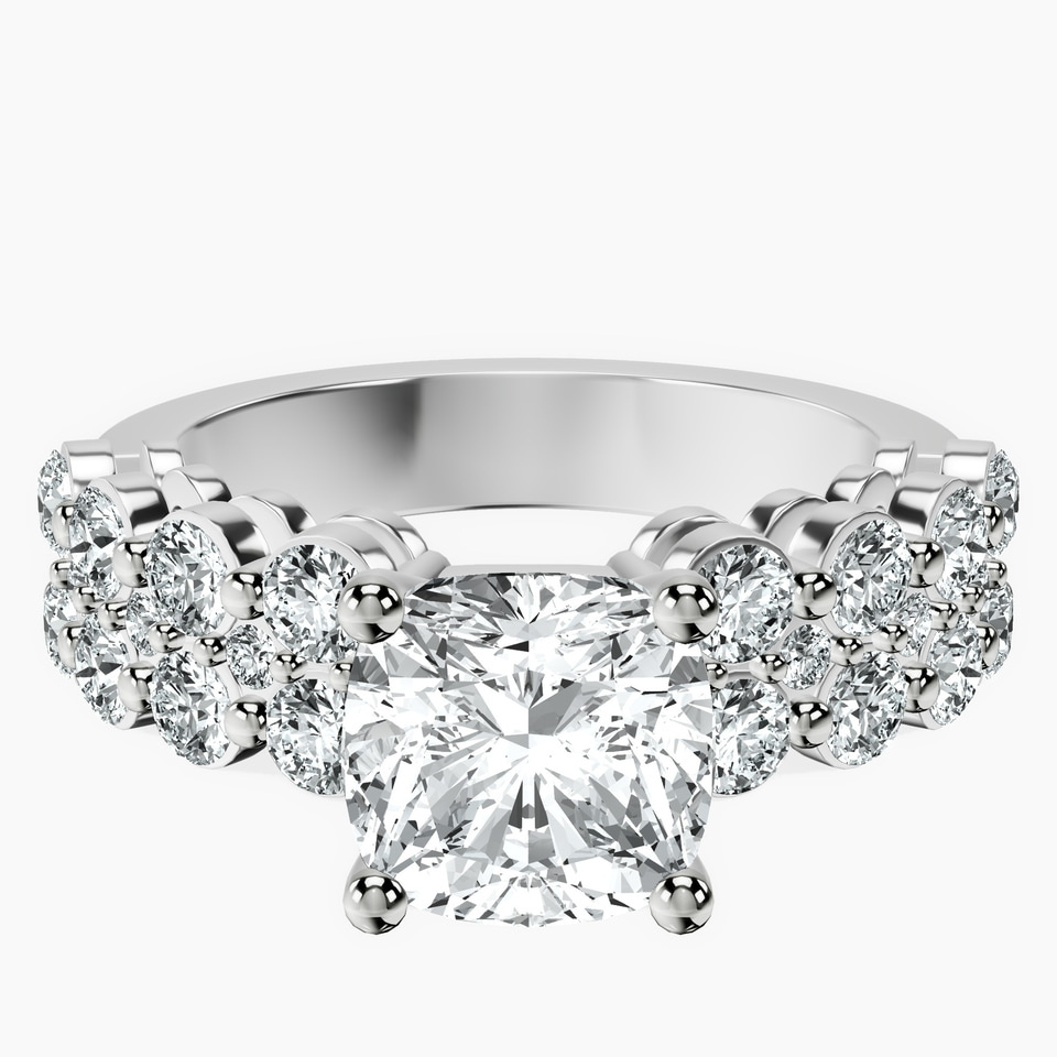 Platinum Twilight Side Round Lab Diamond Ring front image