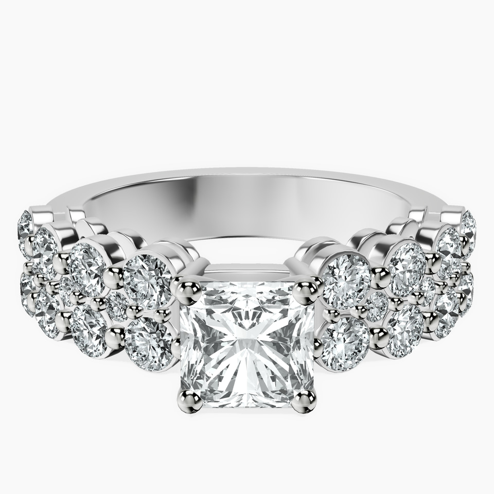 Platinum Twilight Side Round Lab Diamond Ring front image