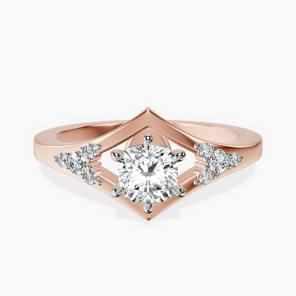 10kt Rose Gold Celestial Splendor Lab Diamond Ring front image