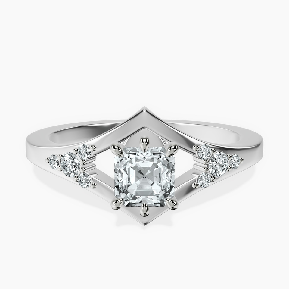 10kt White Gold Celestial Splendor Lab Diamond Ring front image