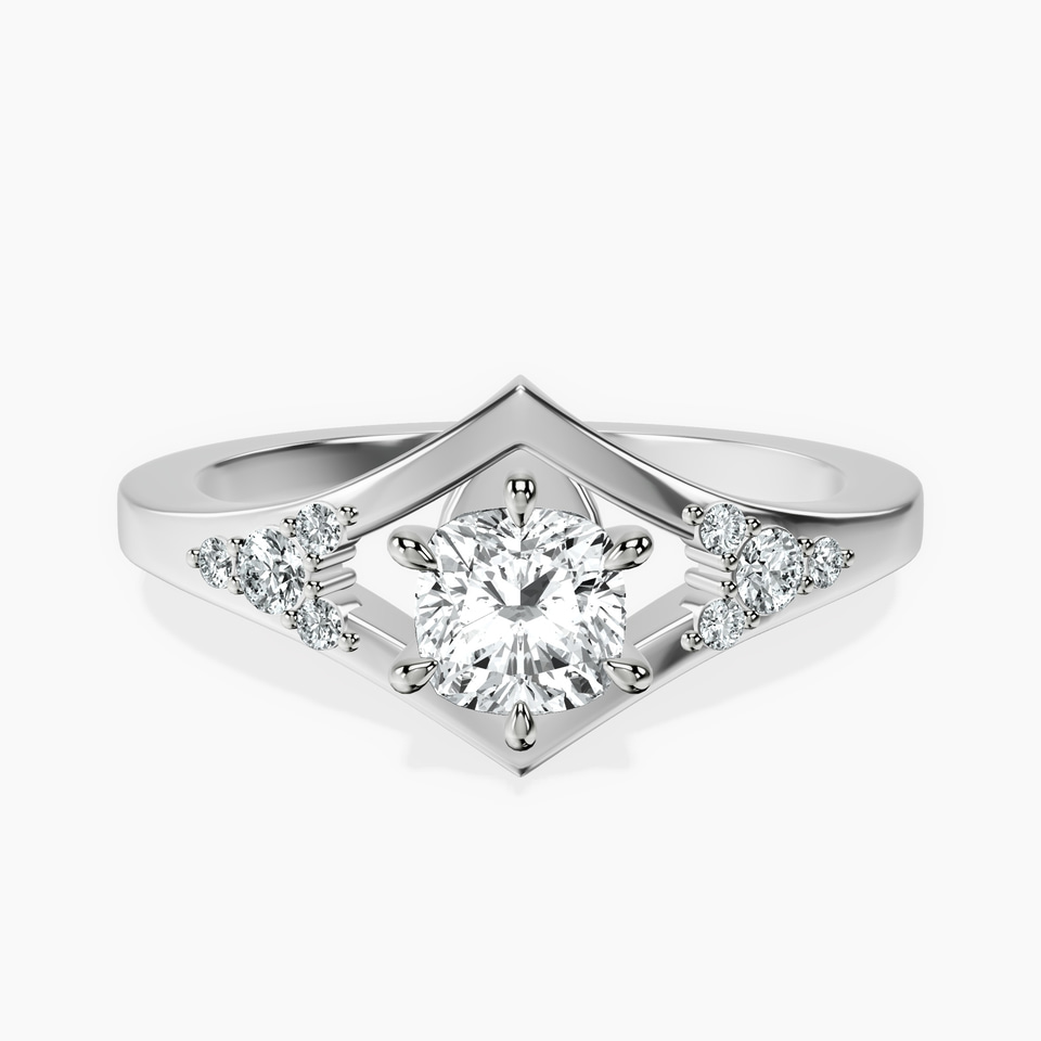 10kt White Gold Celestial Splendor Lab Diamond Ring front image