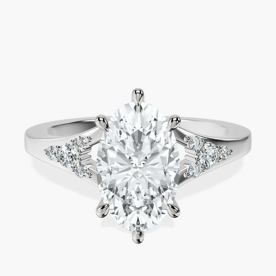 9ct White Gold Celestial Splendor Lab Diamond Ring front image