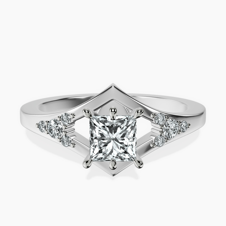 10kt White Gold Celestial Splendor Lab Diamond Ring front image