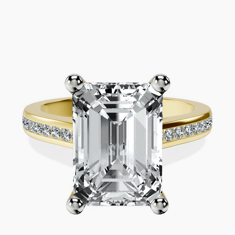 10kt Yellow Gold Lucent Side Channel Set Lab Diamond Ring front image