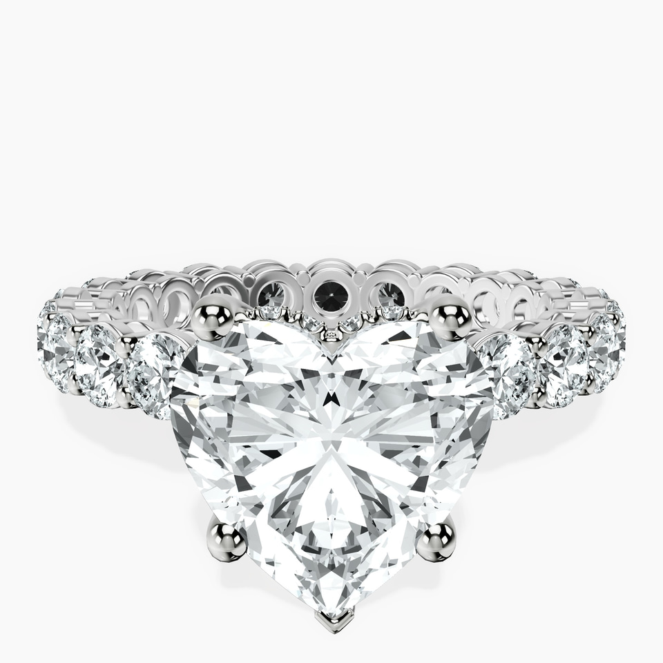 Platinum Georgiana Side Round Lab Diamond Ring front image