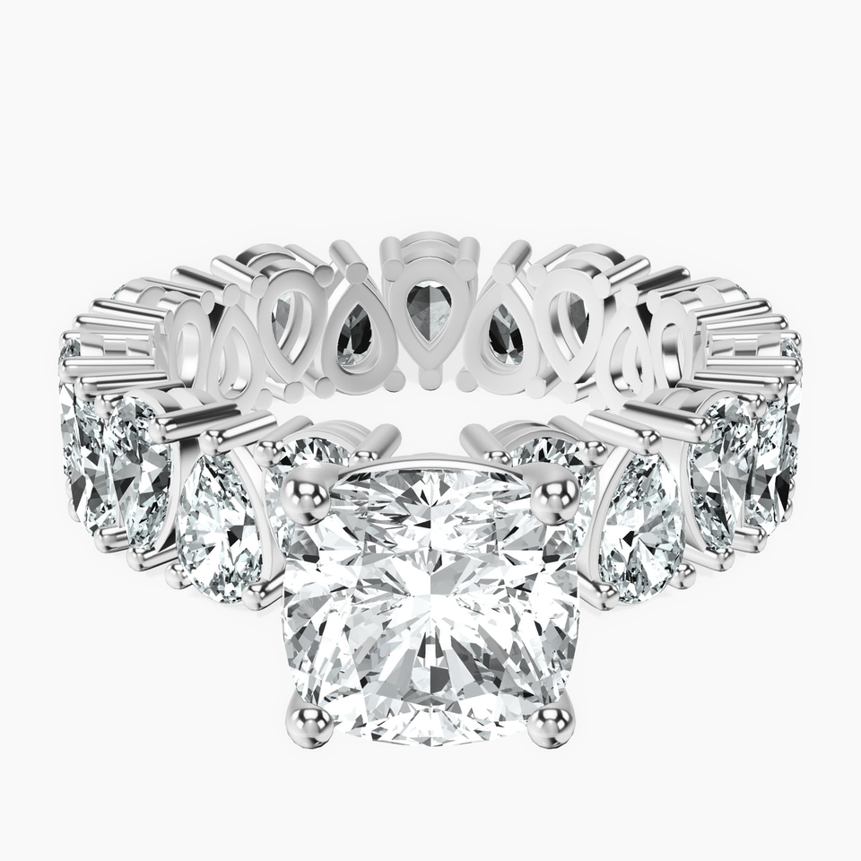 Platinum Cordelia Side Pear Lab Diamond Ring front image