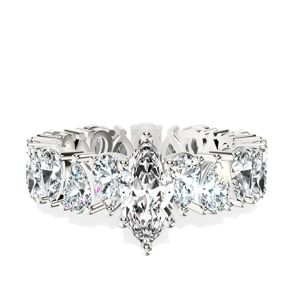 Platinum Cordelia Side Pear Lab Diamond Ring front image