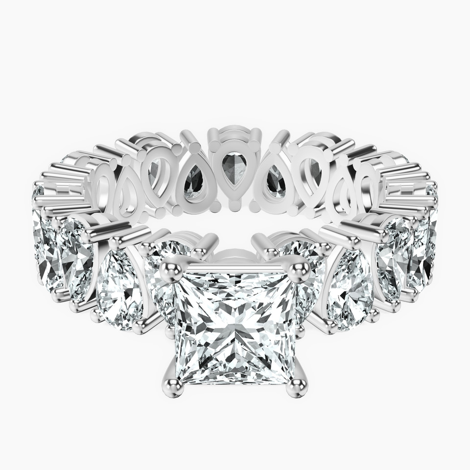 Platinum Cordelia Side Pear Lab Diamond Ring front image