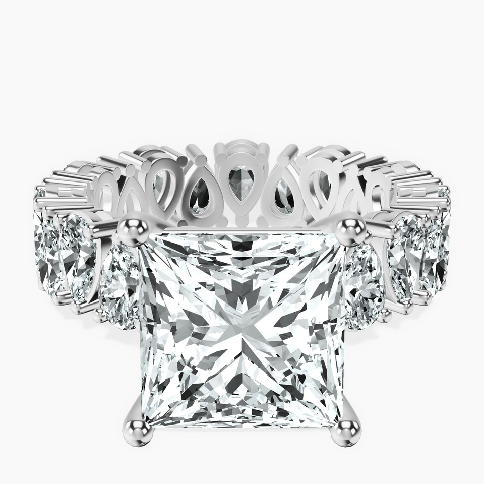 Platinum Cordelia Side Pear Lab Diamond Ring front image