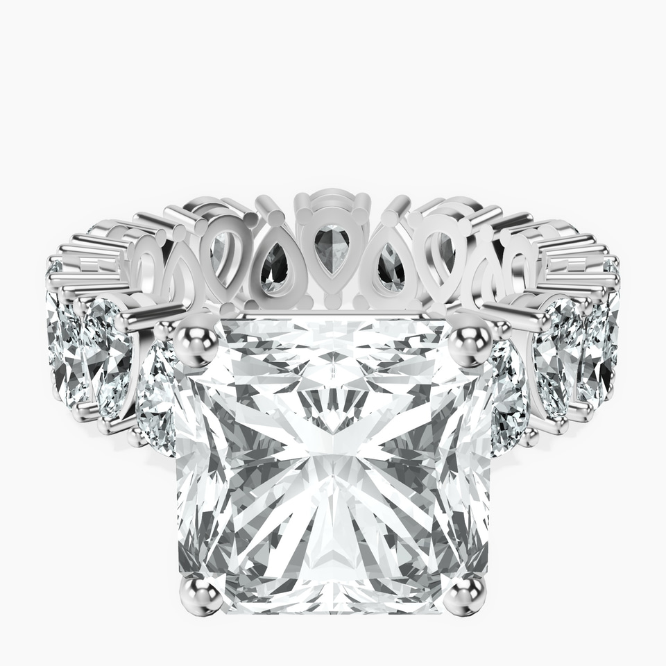 Platinum Cordelia Side Pear Lab Diamond Ring front image