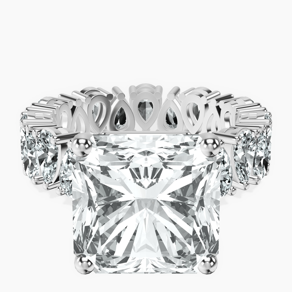 Platinum Cordelia Side Pear Lab Diamond Ring front image