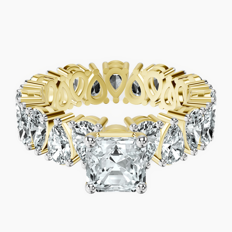 10kt Yellow Gold Cordelia Side Pear Lab Diamond Ring front image