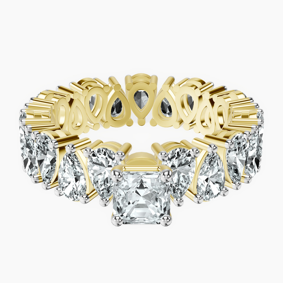 14kt Yellow Gold Cordelia Side Pear Lab Diamond Ring front image