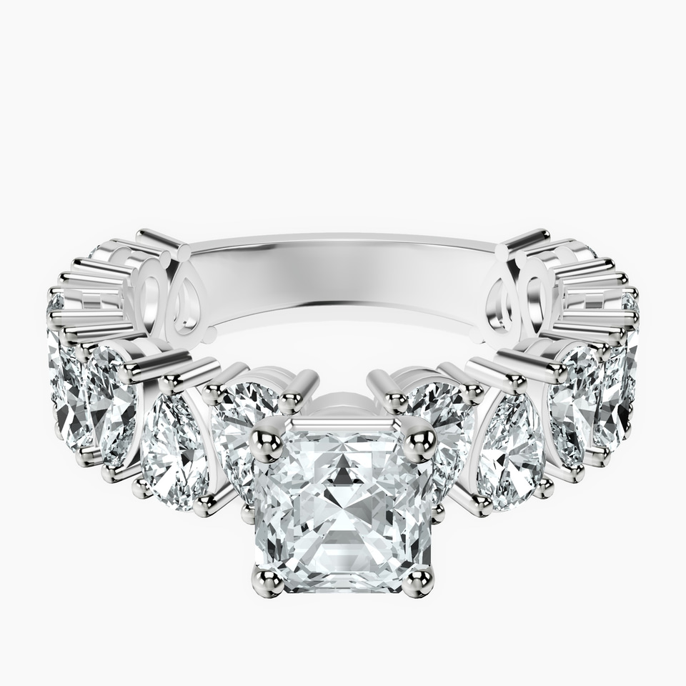 Platinum Esme Side Pear Lab Diamond Ring front image