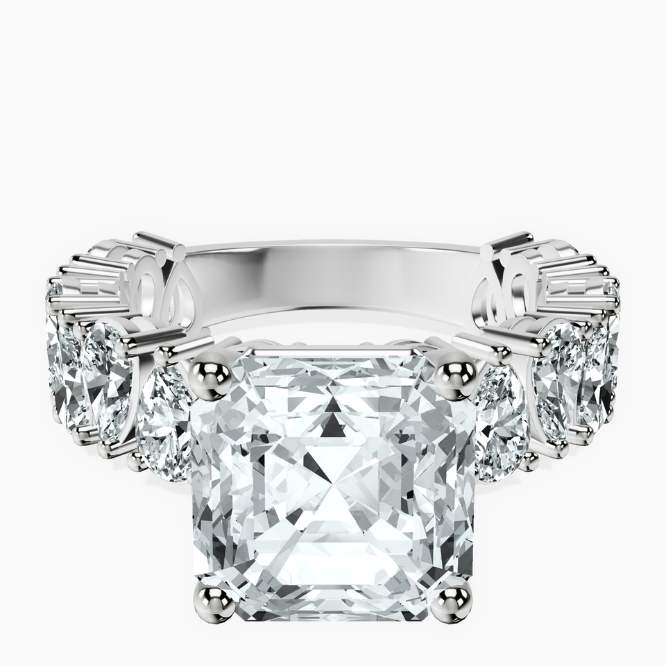Platinum Esme Side Pear Lab Diamond Ring front image