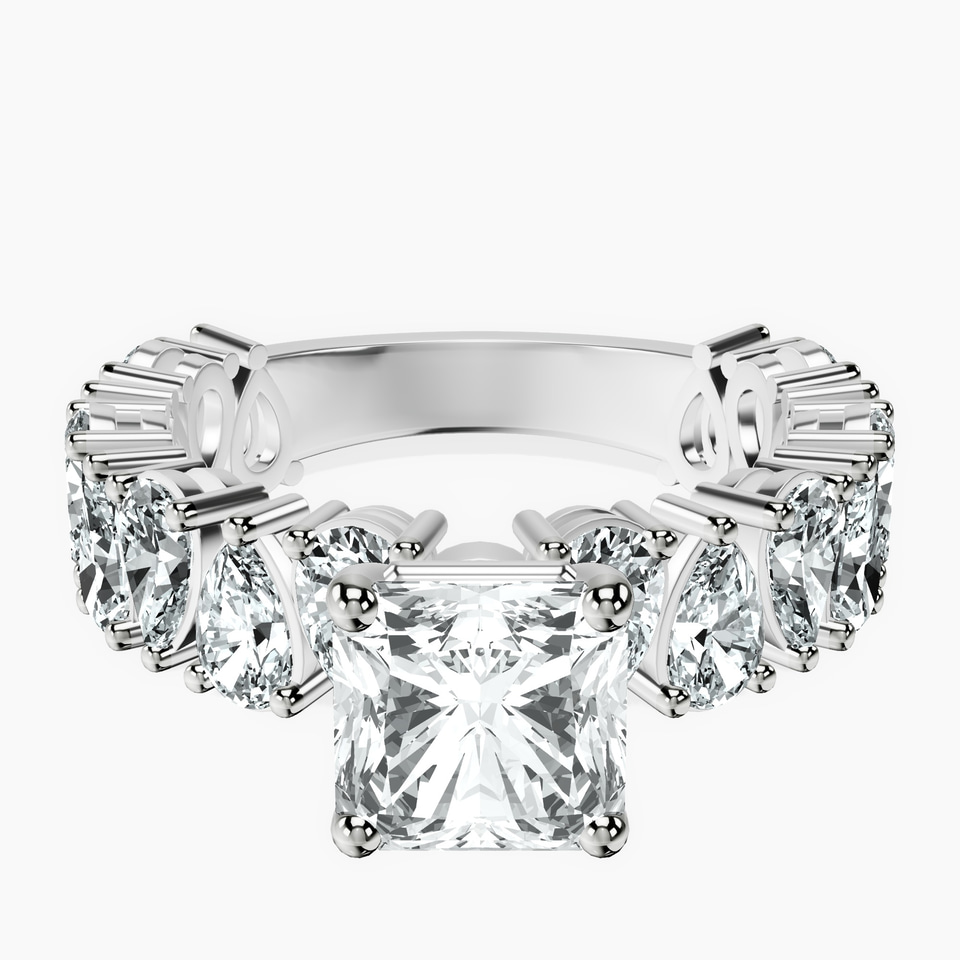 Platinum Esme Side Pear Lab Diamond Ring front image