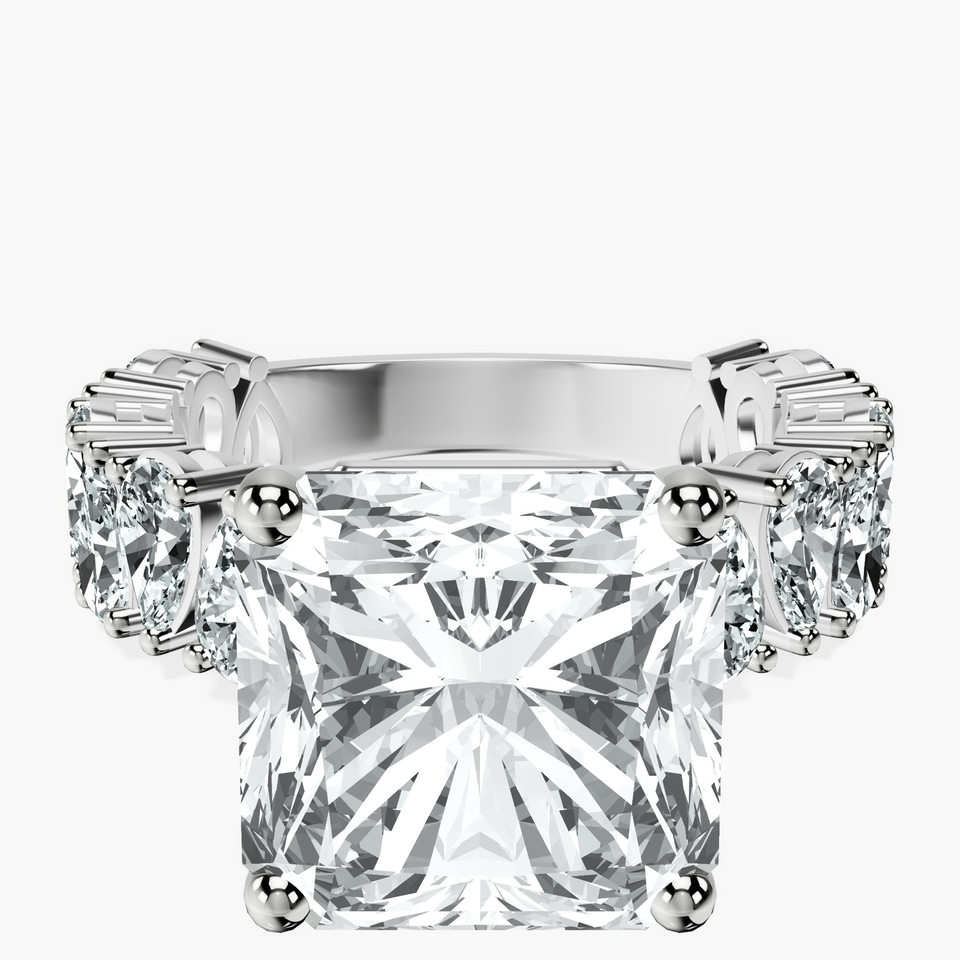 14kt White Gold Esme Side Pear Lab Diamond Ring front image