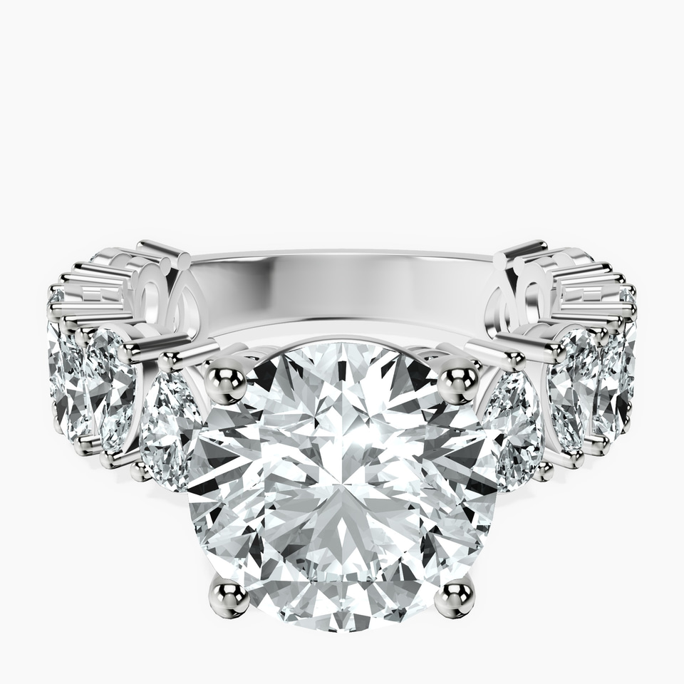 Platinum Esme Side Pear Lab Diamond Ring front image
