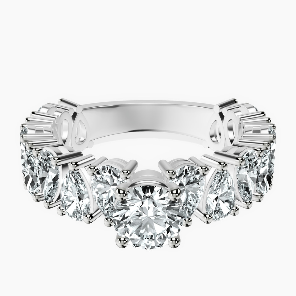 Platinum Esme Side Pear Lab Diamond Ring front image