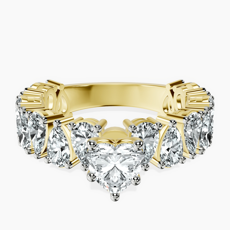 10kt Yellow Gold Esme Side Pear Lab Diamond Ring front image