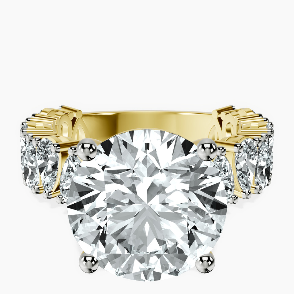 10kt Yellow Gold Esme Side Pear Lab Diamond Ring front image