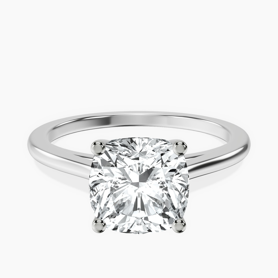14kt White Gold Teagan Solitaire 1.5mm Lab Diamond Ring front image
