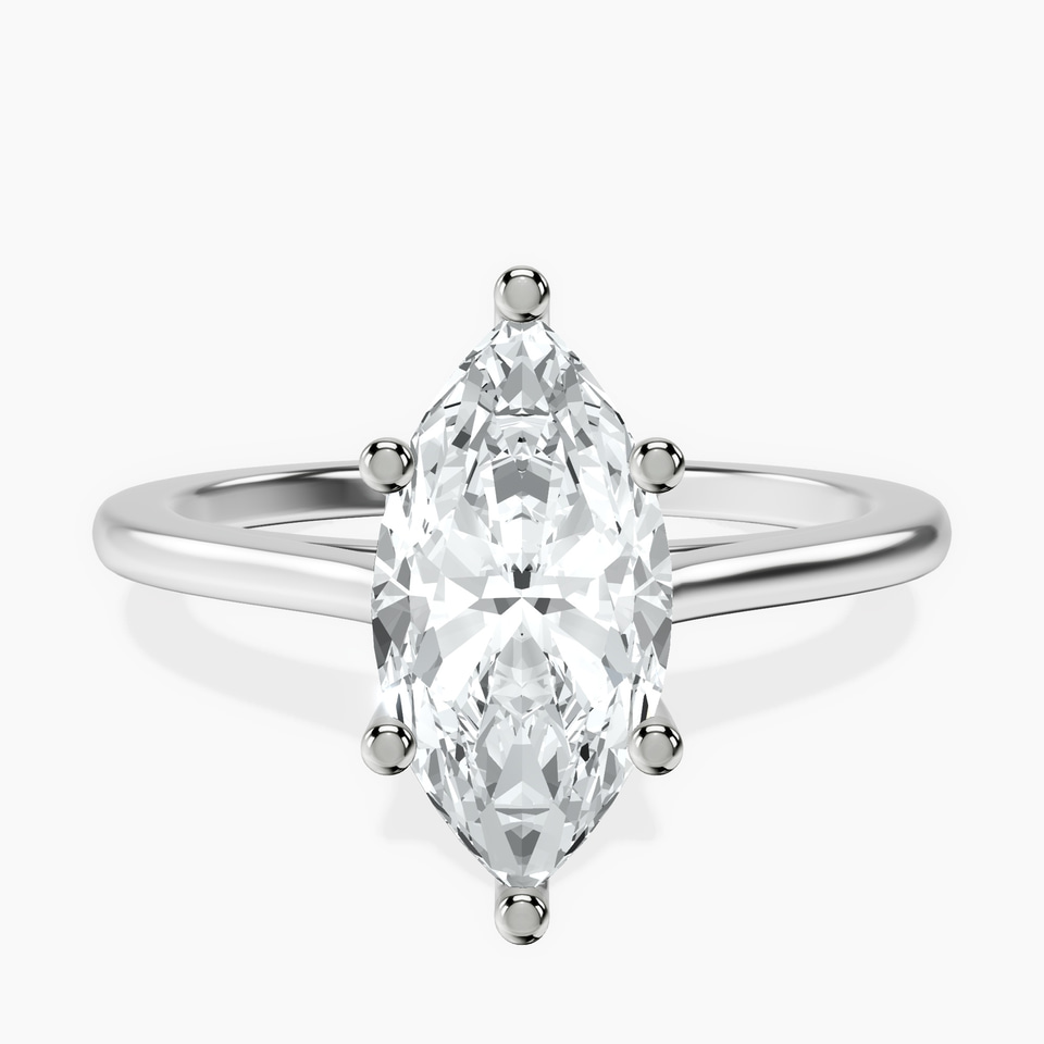 10kt White Gold Teagan Solitaire 1.5mm Lab Diamond Ring front image