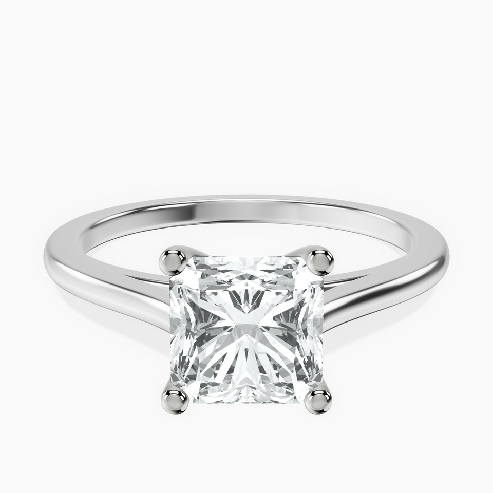 10kt White Gold Teagan Solitaire 1.5mm Lab Diamond Ring front image