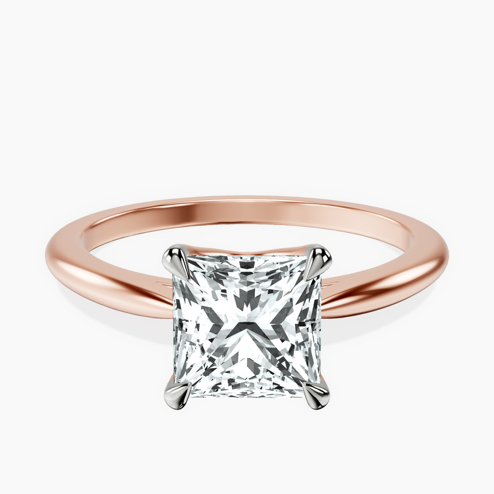 10kt Rose Gold Azalea Classic Solitaire 1.5mm Lab Diamond Ring front image