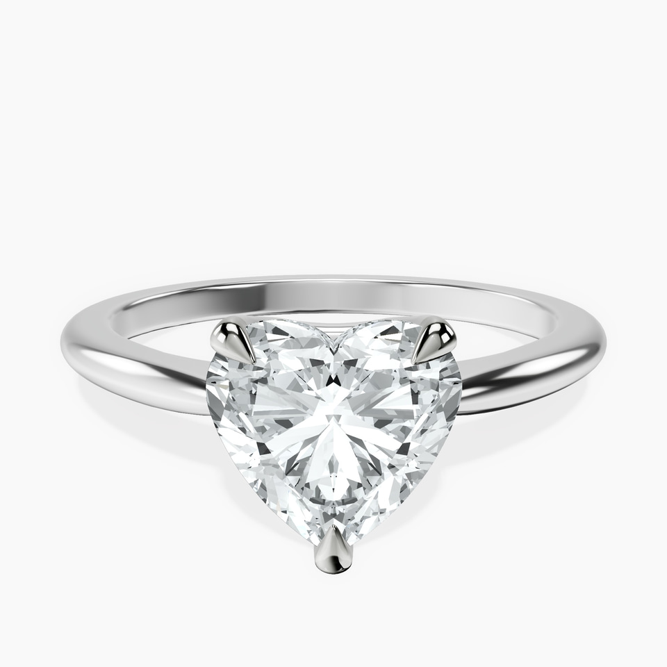 10kt White Gold Azalea Classic Solitaire 1.5mm Lab Diamond Ring front image