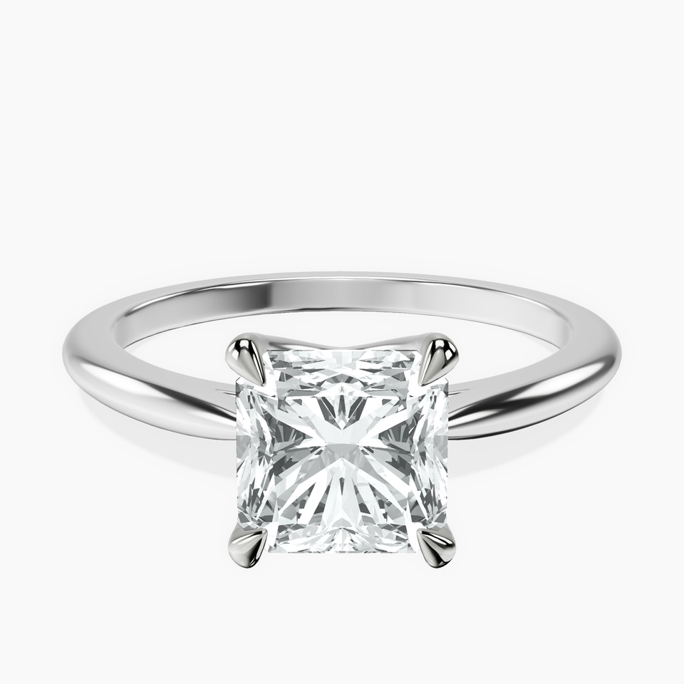 10kt White Gold Azalea Classic Solitaire 1.5mm Lab Diamond Ring front image