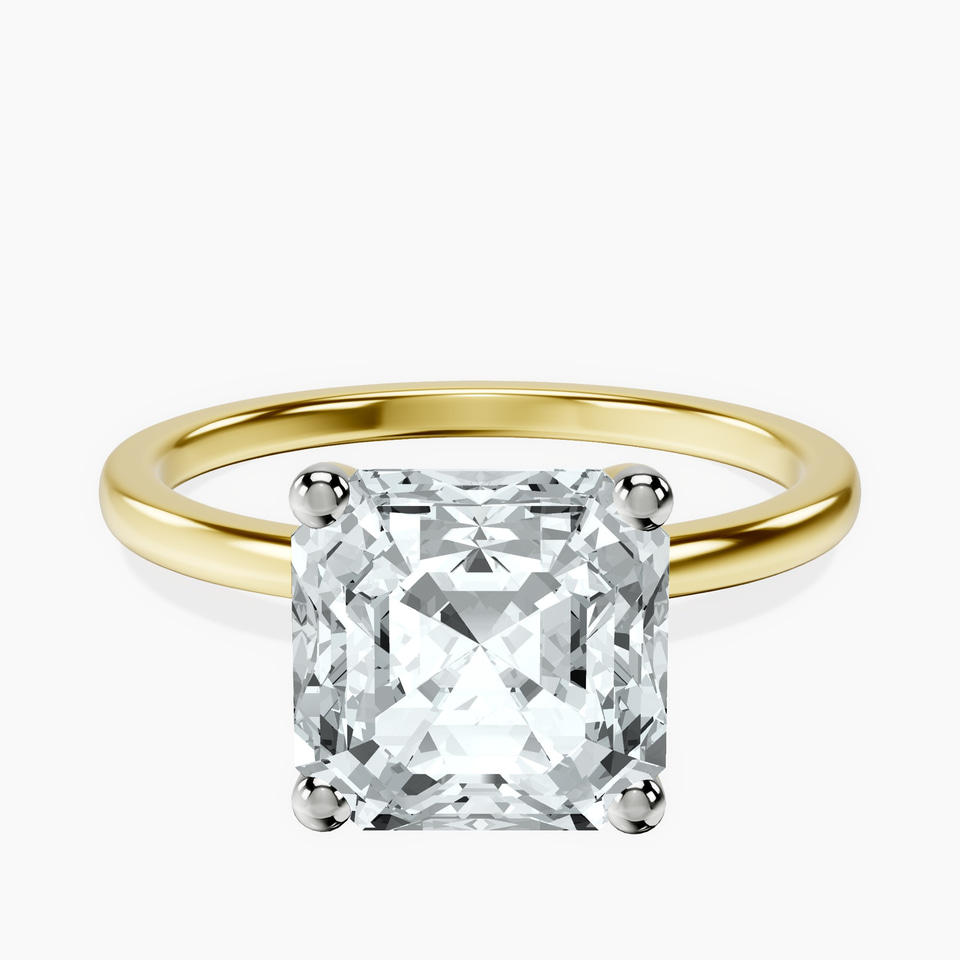 10kt Yellow Gold Four Prong Solitaire 1.5mm Lab Diamond Ring front image