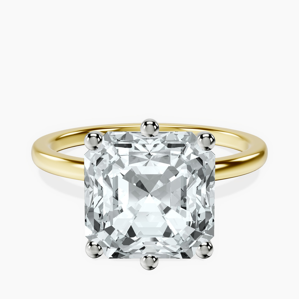 14kt Yellow Gold Six Prong Solitaire 1.5mm Lab Diamond Ring front image